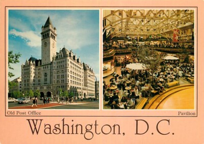Postcard Old Post Office Exterior & Pavilion, Washington D.C.