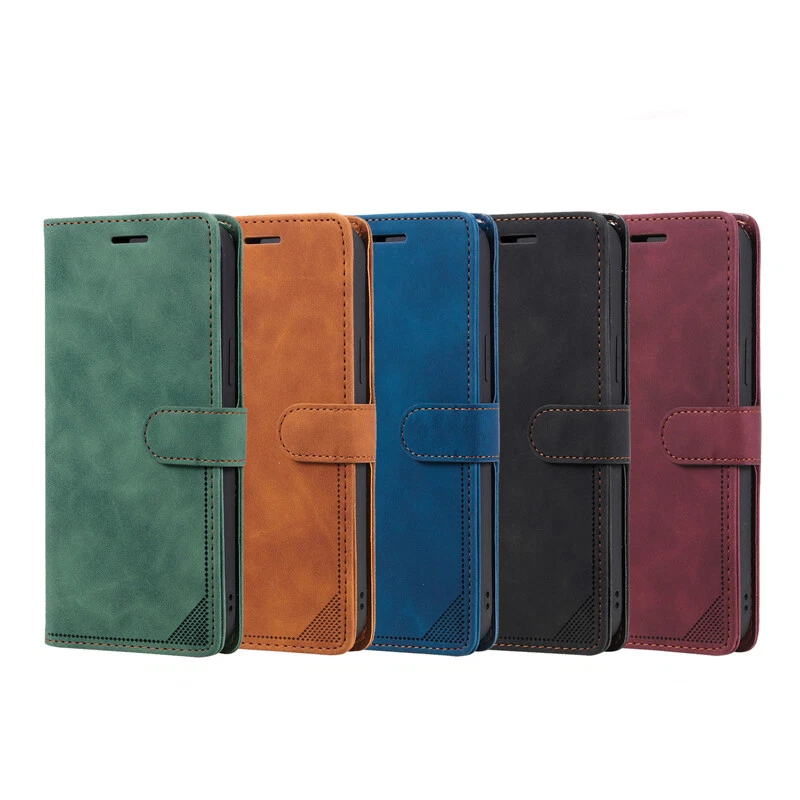 For iPhone 15 14 13 12 11 Pro XR SE 7 8 Slim Leather Wallet Case Card Flip Cover - Image 2 of 4