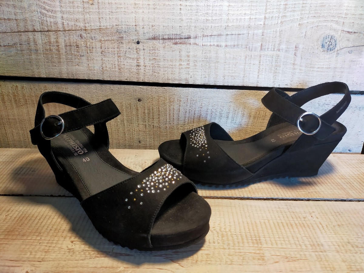 Mephisto Chaussures Femmes Noires Talons CompensÃ©s