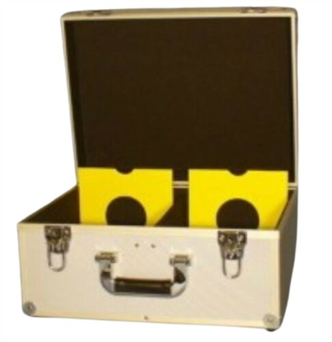 01 X SILVER ALUMINIUM DJ FLIGHT CASE TO HOLD 200 x Vinyl 7" Records STRONG BOX - Picture 9 of 12