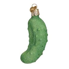 Old World Christmas Glistening Pickle Ornament w
