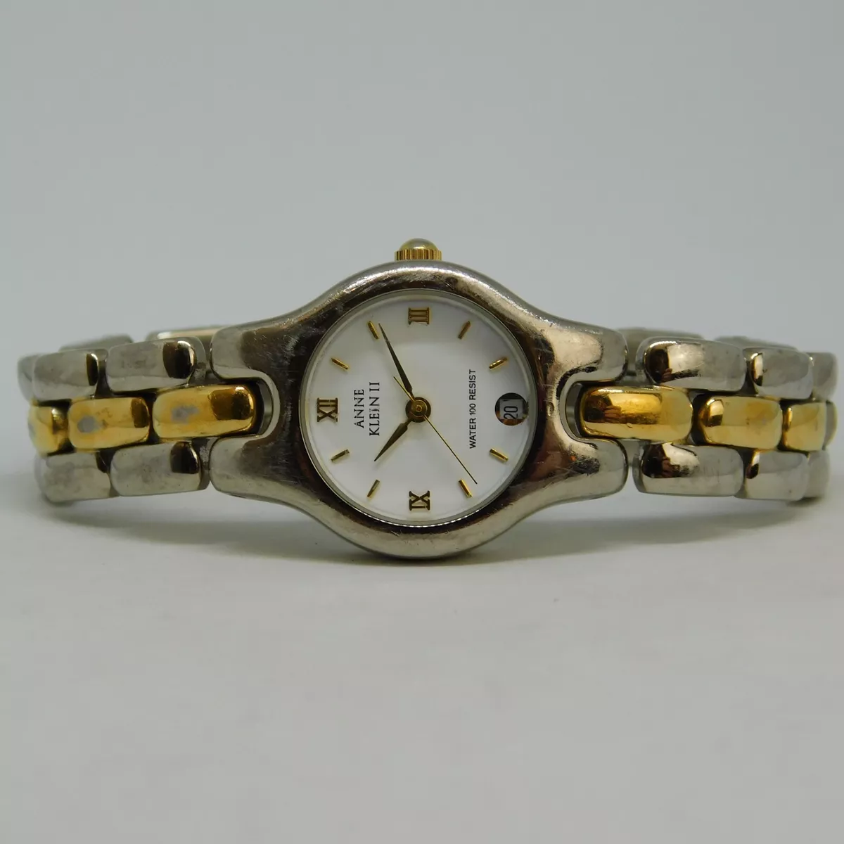 Anne Klein II 10 4375 Two Tone Quartz Analog Women s Watch Sz.5 3 4