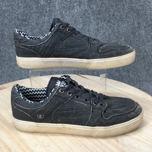 Zapatos Supra para mujer 11 Prendas para el torso bajo Tenis de lona azul punta redonda con cordones informales - Imagen 2 de 11