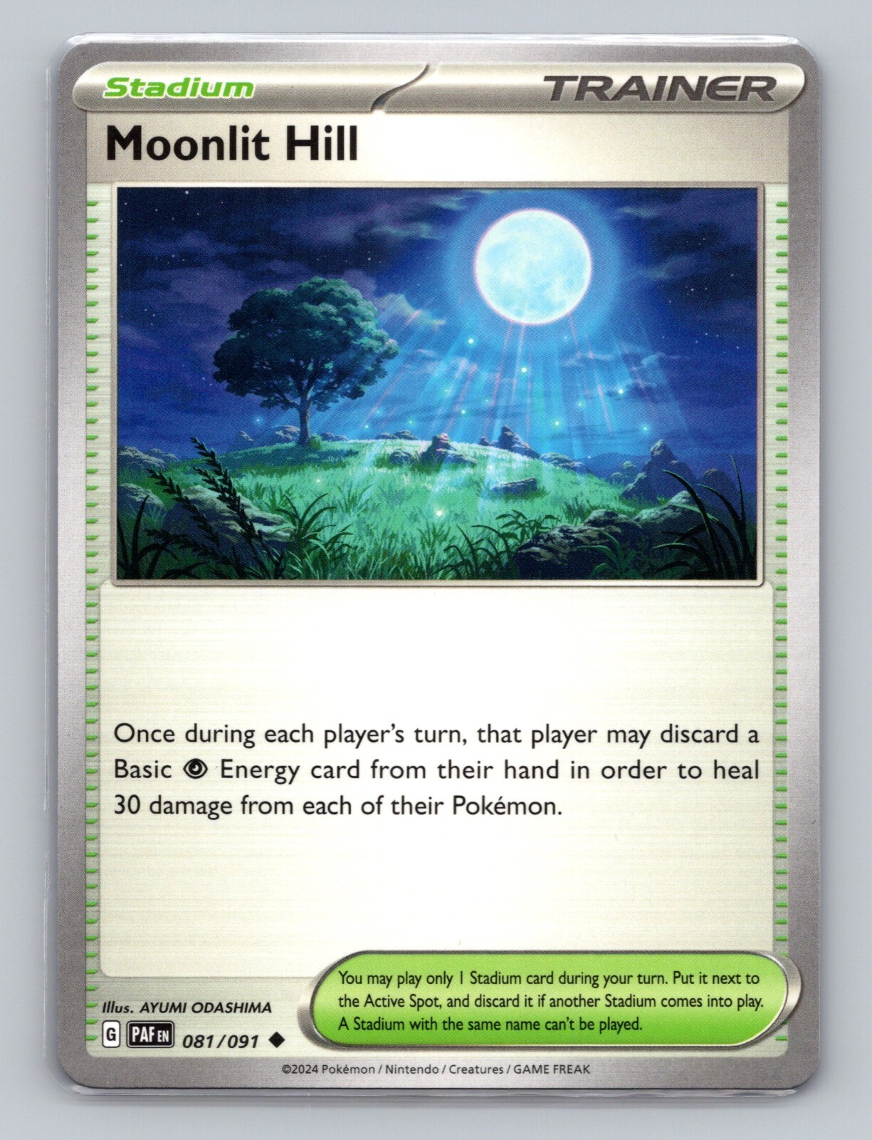Moonlit Hill 81/91 Paldean Fates NM Uncommon PAF EN Pokemon Card Scarlet Violet
