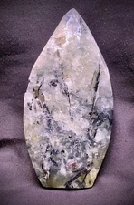 Unique Tourmalinated Druzy Quartz Standing Freeform