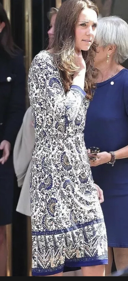 130. Tory Burch Chrissy Dress Royal Hudson Blue RARE Duchess Kate