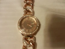 Geneva Platinum #4799 Women's Jeweled Watch Rose Gold Color