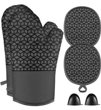 Oven Mitts And Pot Holders Set 6Pcs, Kitchen Oven Glove, High Heat Resistant 