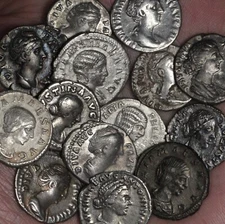 Ancient Roman Empress Silver Denarius Coin + Certificate of Authenticity 200AD