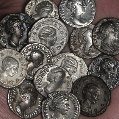 Ancient Roman Empress Silver Denarius Coin + Certificate of
