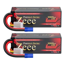 2x Zeee 15.2V 120C 4S HV LiPo Battery 9000mAh EC5 for RC Car Truck Tank Racing