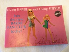 Vtg 1970 Living BARBIE Skipper FAN CLUB Booklet Friends Clothing Collections