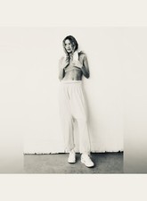 Free People Movement Hot Shot Oatmeal Harem Women  s Pants Sz Large NWT