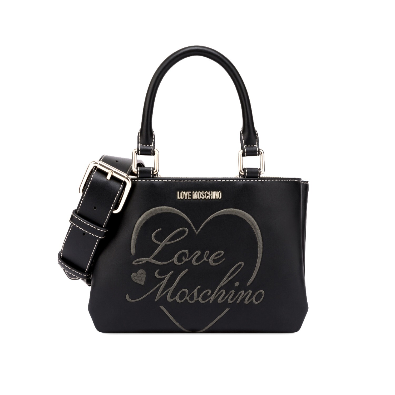 grey love moschino bag