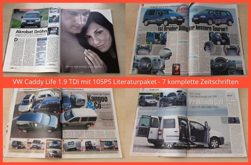 VW Caddy Life 1.9 TDI mit 105PS Literaturpaket - 7 komplette Zeitschriften