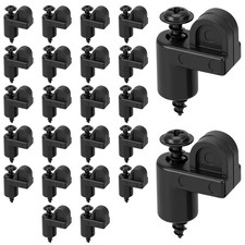 Nylon Storm Window Clips 3/8 Inch Black Screws Window Screen Hardware Set 24 Pcs