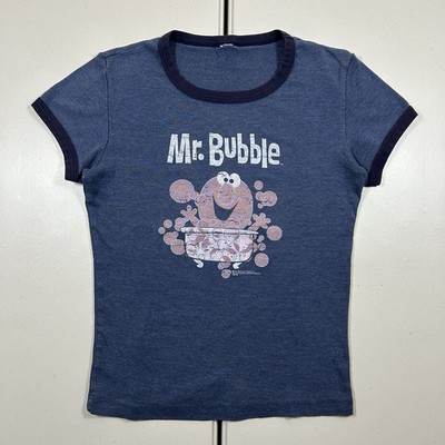 Vintage Mr. Bubble Graphic Shirt Women's Size Medium Cartoon Retro Throwback y2k