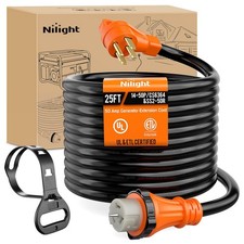 Nilight 50 Amp 25FT Generator Extension Cord 25FT, 50Amp 4Prong Twist Lock