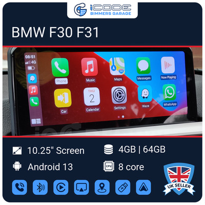 BMW F30 F31 F32 10'' Apple Carplay Wireless Android Touchscreen 4+64GB