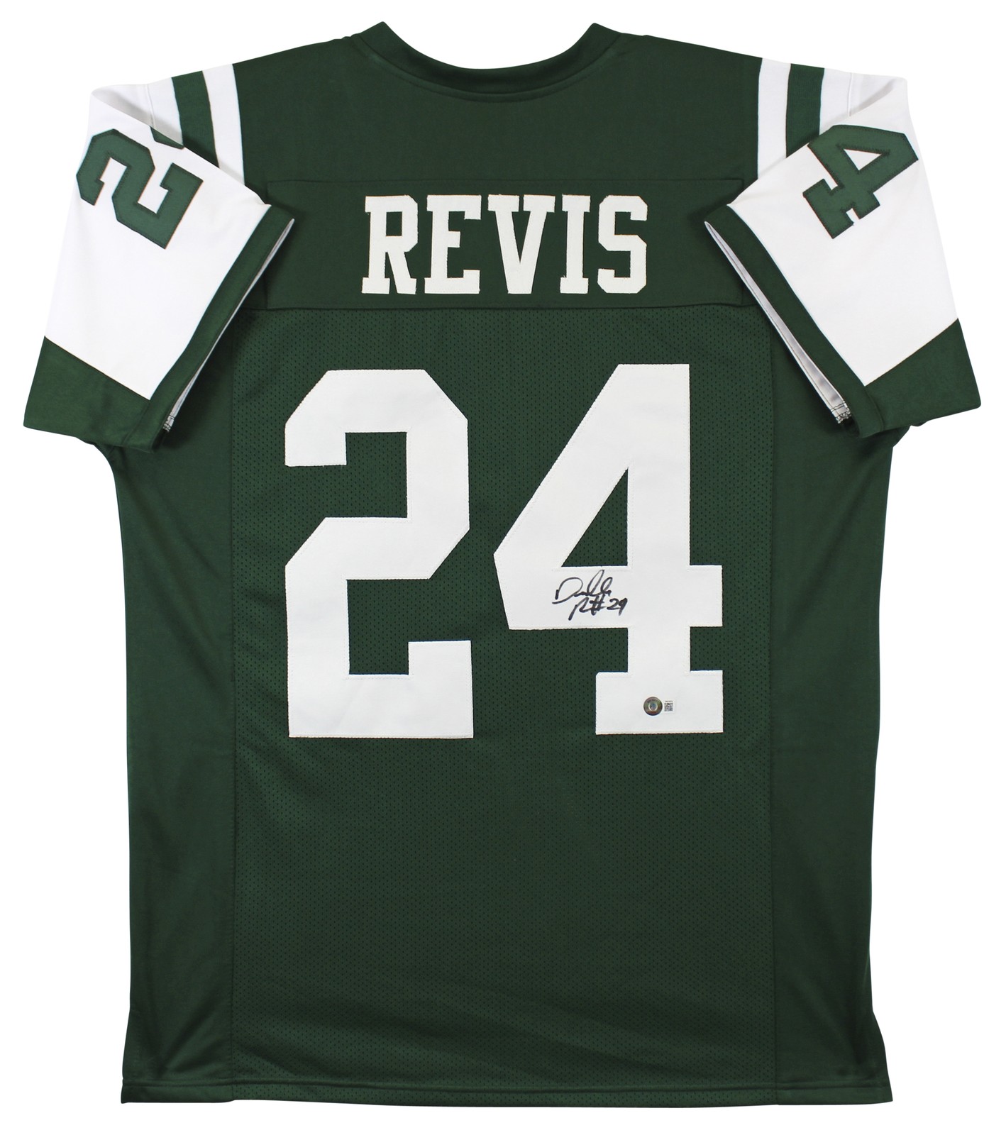 Darrelle Revis Autographed Signed New York Jets Authentic Green Pro Style Jersey BAS Witnessed 
