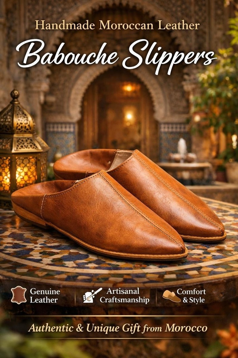S253 Babouche バブーシュ 財布 デンマーク エキゾチックレザー Authentic Handmade Moroccan Babouche Slippers Men Genuine Leather