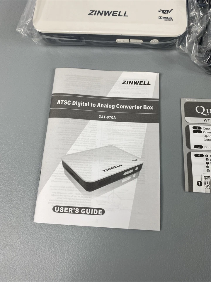 Zinwell Analogue Pass-Thru Digital TV Converter Box ZAT-97A New in Open Package - Image 4 of 4