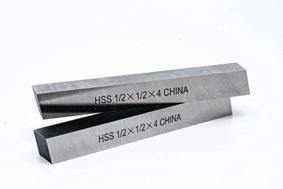 CNC Lathe HSS Square Cutting Tool Bits Bar 2 Piece Set, 1/2x1/2x4