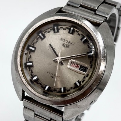 Working SEIKO 5 Seiko Five Wristwatch Automatic AT Racing Dial Day Date 23 Jewel