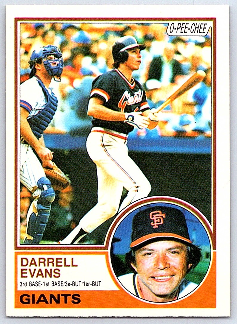 1983 O-Pee-Chee Darrell Evans San Francisco Giants #329