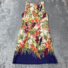 Tommy Bahama Dress Women's S P Tropical Floral Print Sleeveless Knee Length