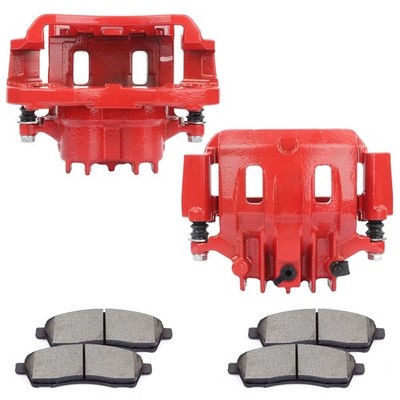 2pcs Rear Brake Calipers + 4pcs Pads Kit For Ford Excursion 2000-2005