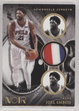 2020-21 Panini Noir Newsreels Jerseys Prime 1/25 Joel Embiid #NRJ-JEM 0g90