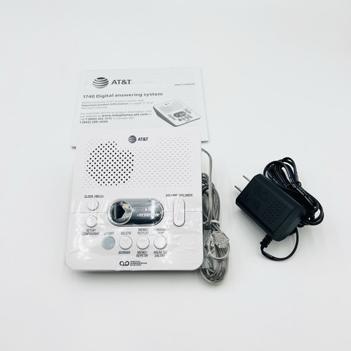 Sistema de respuesta digital AT&T (1740WH) con sello de hora y día, blanco - Imagen 4 de 6