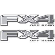 Gray Metallic Fx4 Off Road Decals For Ford F-150 2021-2026 Custom Truck Sticke Gray Metallic Fx4 Off Road Decals For Ford F-150 2021-2026 Custom Truck Sticke