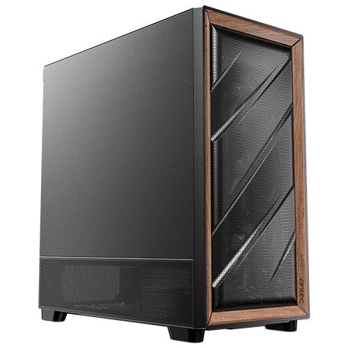 Antec FLUX SE 5 x PWM Fans Included Walnut Wood Mid E-ATX Tower Case - Afbeelding 2 van 12