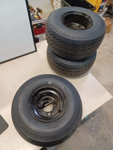 Street Tire and Wheel Assembly, 18X8.5-8 Tire Size, 4 HOLE 