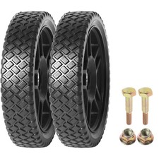  2-Pack Replacement 8" Push Lawn Mower Wheels - Universal 8" Lawn Mower Whee...