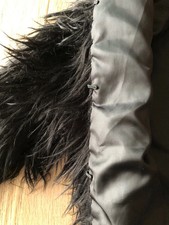 Schwarze Mädche Girl Flokati Jacke goth wgt ...