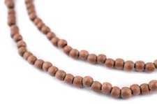 Light Brown Round Natural Wood Beads 5mm 16 Inch Strand