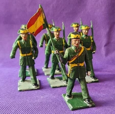 GUARDIA CIVIL ESPAÑOLA MARCHING SOLDIERS Set vintage REAMSA 1:32  PLASTIC Jecsan