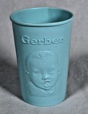 Vintage 1960s Gerber Logo Baby Blue Plastic Drinking Cup