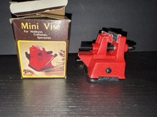 Mini Bench Vise With Suction Base, Red, Frees...