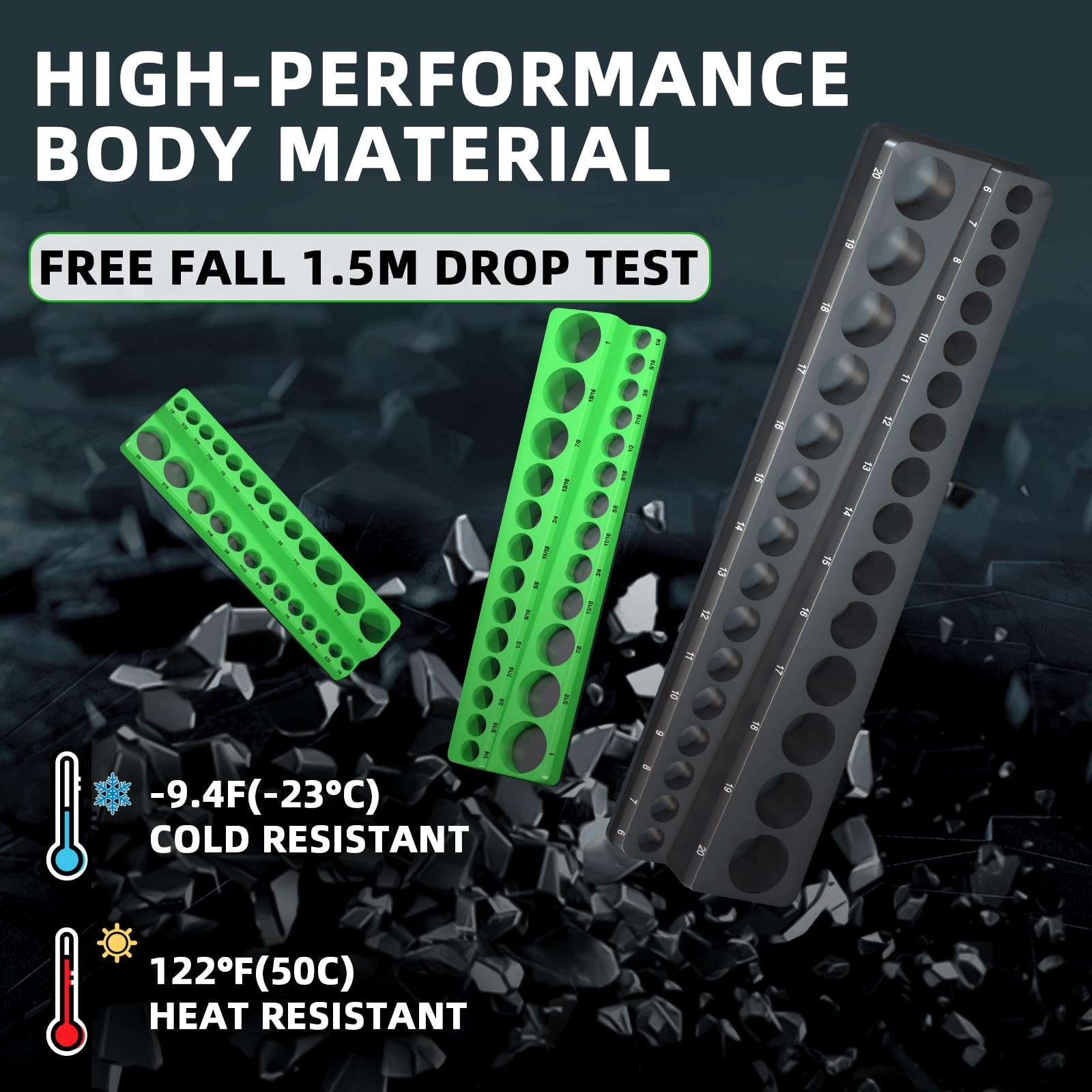 Magnetic Socket Organizer Holder Set For Tool Box Drawer, Toolbox Organization I