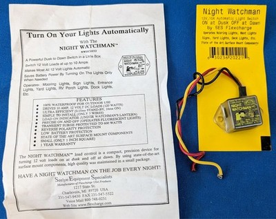 Flexcharge Night Watchman 12VDC Automatic Dusk Dawn Photoelectric Light Switch