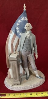 HAND SIGNED Ltd Ed. LLADRO #7574 " GEORGE WASHINGTON " RETIRED EXCELLENT/MINT