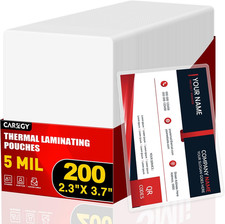 200 Count Thermal Laminating Pouches,5Mil,H