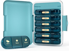 Weekly Pill Organizer 3X a Day, 7 Day Pill Box 3 Times, Portable for Travel Pill