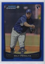 2012 Bowman Chrome Blue Refractor 64/250 Wily Peralta #199 7eo