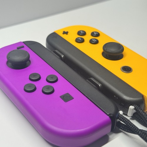 Nintendo Switch Joy-Con Neon Purple & Orange OEM Pair - Tested - Original - Picture 2 of 3