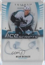 2006-07 Upper Deck Trilogy Ice Scripts Milan Michalek #IS-MM Auto 4kz